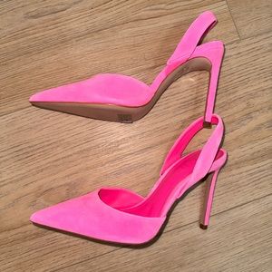 Schutz Hot Pink Sling Backs Size 8.5